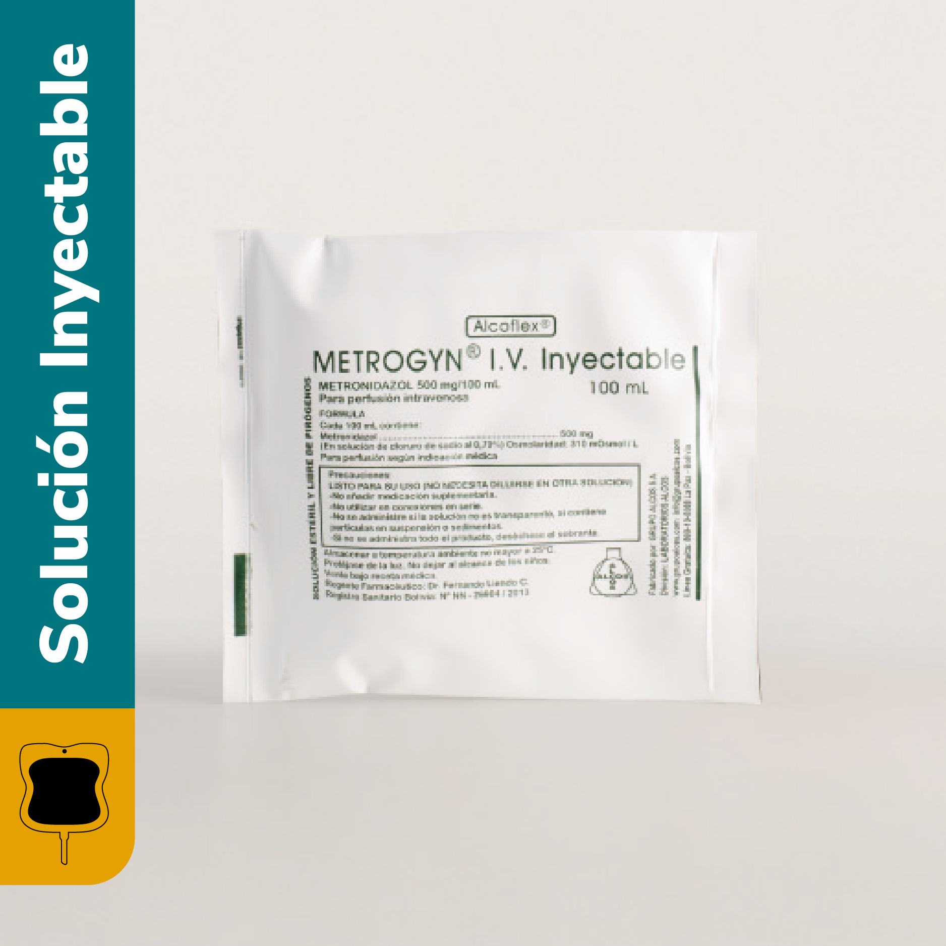 METROGYN INYECTABLE 500 MG/100 ML